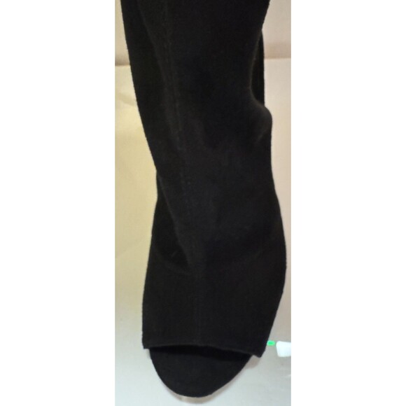 Charlotte Russe Kloude-16 Women 7 1/2 Black Lycra Clear Heels Zippers Going Out - Picture 9 of 16